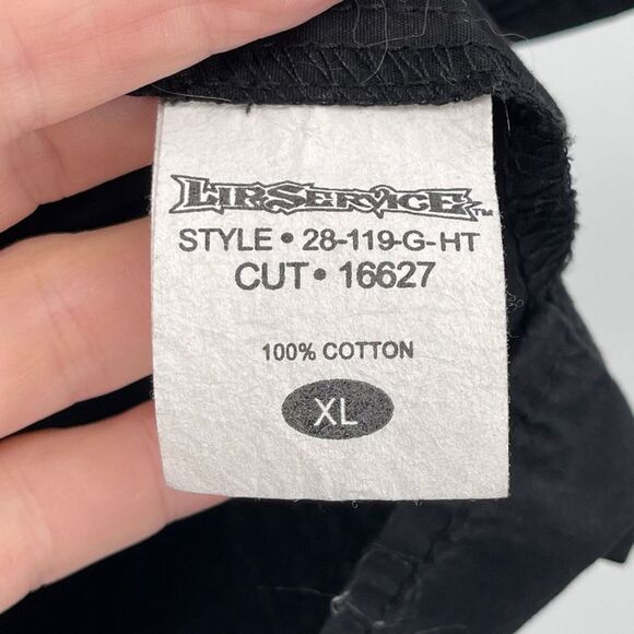 Lip Service Black Yellow Vintage Goth Punk Dual Zip Bondage Snap Shirt XL - Picture 5 of 8